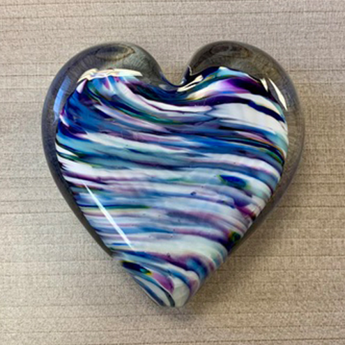 Heart Swirl Glass Paperweight